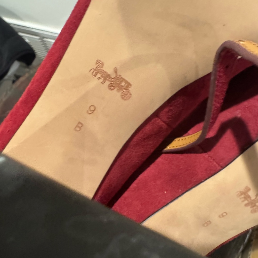 Coach Red Suede Women's Heels size .9b - Picture 5 of 5